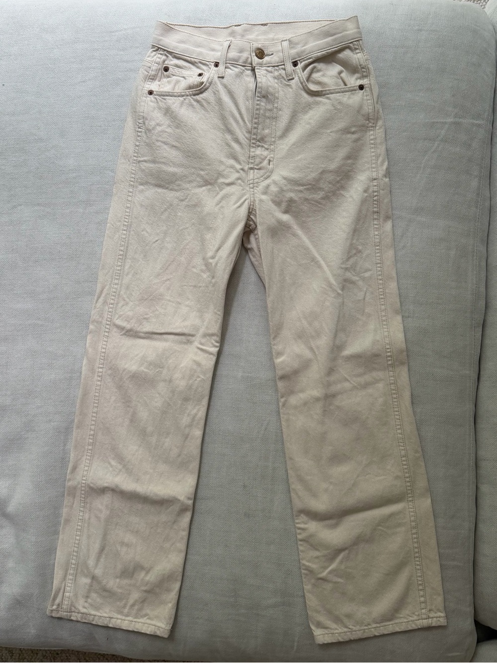 B Sides Plein Relaxed Straight Jean Clair Size 25 in Clair Rinse